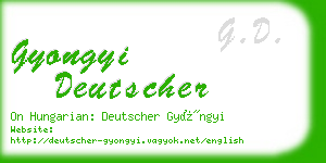 gyongyi deutscher business card
